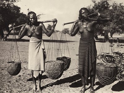 Building an Empire in the Fascist age: Cunama women carrying water, 1936 by Modestino Baldinetti
